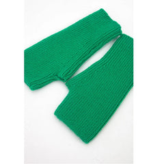 Knitted Wrist warmers  - Green