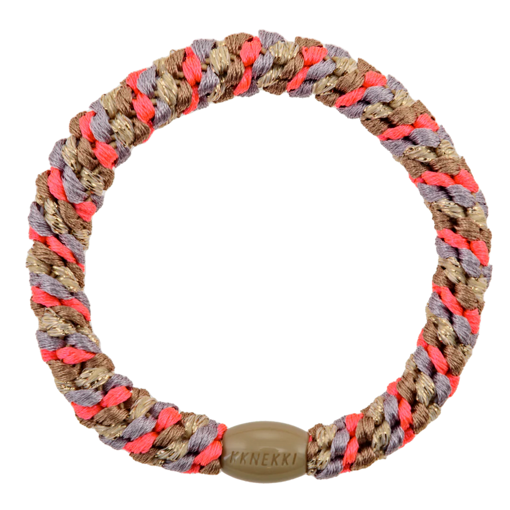 Mix Nougat Neon pink hair tie