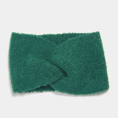 Green knitted headband